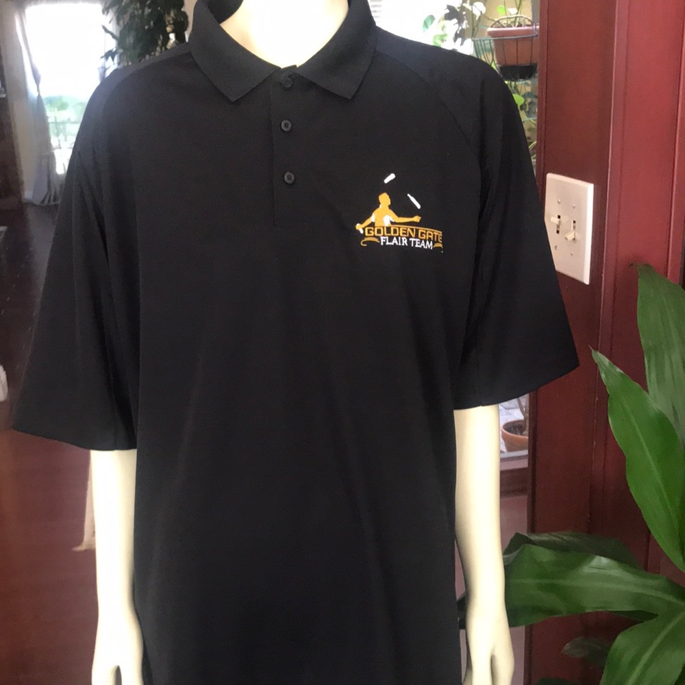 “NEW ARRIVALS” Brand-new Men’s Golden Gate Flair Team polo shirt, size XL black